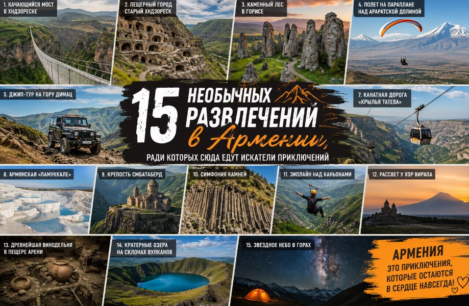 15 крутых развлечений, ради которых стоит поехать в Армению